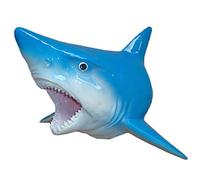 Escultura 3D Shark Pared - Cabeza del tiburón de montaje en pared Estatua Busto - Realista Montado Pescados del arte Jefe creativo Clubhouse Bar Sala de estar Inicio Decoración de pared