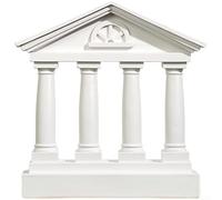 Escultura abstracta del pilar de la resina europea que refleja la arquitectura clásica para el uso del escritorio del estante o del gabinete (B)