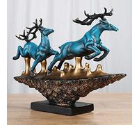 Escultura Acento Decoración de la Suerte Nueva Sala de Estar China Gabinete de Vino Adorno de Ciervo Inauguración de una Nueva Casa Regalo de Boda Feng Shui Estatua de Ciervo Moderna Estatua de Mesa