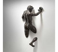 Escultura Antigua Hombre fragmentado en la Pared Arte Estatua Resina Gente Arte de la Pared Estatua de Bronce Decoración del hogar Escultura Adornos for Colgar en la Pared Esculturas (Color : 1, Siz