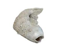 Escultura artística de peces de resina con forma para un drenaje eficaz del patio, extensor de canalón de resina desviador