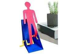Escultura cinética: Modelo de Enlace mecánico, Figura de acción con manivela, Hombre Caminante Impreso en 3D, demostración física rotación Manual, categoría Juguete Educativo Stem, Escritorio d