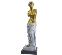 Escultura clásica de Bronce de Venus de Milo: Estatua de Diosa de 28,7 Pulgadas Que simboliza el Amor, Elegante Acabado en Oro y pátina Colorida, decoración de Arte Abstracto(Gray)