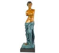 Escultura clásica de Bronce de Venus de Milo: Estatua de Diosa de 28,7 Pulgadas Que simboliza el Amor, Elegante Acabado en Oro y pátina Colorida, decoración de Arte Abstracto(Green)