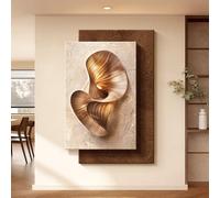 Escultura Colgante De Pared Grande, Decoración De Pared De Arenisca Con Luz LED Y Puerto USB, Tecnología Sin Marco, Escultura Artística Colgante Moderna Para Entrada(B,80 * 120cm)