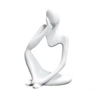 Escultura contemporánea de resina decorativa única para diseño interior elegante del hogar (blanco A)