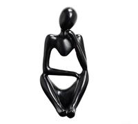 Escultura contemporánea de resina decorativa única para diseño interior elegante del hogar (negro B)
