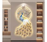 Escultura Creativa 3D con luz LED para decoración de Entrada, Luminosa, para Sala de Estar y Oficina, 40 x 80 cm