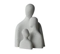 Escultura Creativa de cerámica: Estatua de pie con diseño Abstracto de Rostro Humano y temática Amorosa.