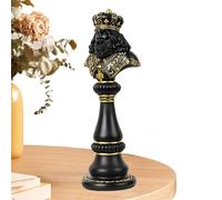 Escultura creativa de resina de ajedrez - Figura de caballo de guerra rey reina, gran decoración | adorno único para oficina en casa, estudio, idea de regalo elegante para los amantes del ajedrez y la