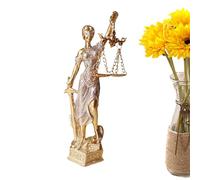 Escultura Dama de la Justicia - Escultura de la de la Ley ciega - Figura de Resina Justicia Justo | Estatua de Justicia con balanza Pintada a Mano en Miniatura de Justicia para librerías