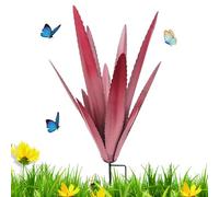 Escultura de agave de metal - ornamental de estilo realista, decoración de hierro forjado para extranjeros | Escultura al aire libre con diseño natural, decoración de metal agav