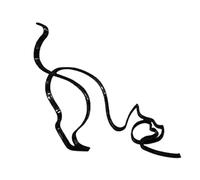 Escultura de arte minimalista de gato, estatua creativa para decoración de pared de habitación.