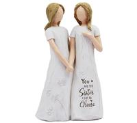 Escultura de Best Friends - Estatuilla Decorativa de 8 cm | Figura Abstracta, Recuerdo de Boda, de esculturas Hermanas | Decoración de la Barra del hogar, adición significativa a Cualquier