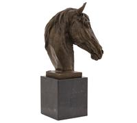 Escultura de bronce busto de caballo figura estilo antiguo 44 cm