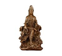 Escultura de Buda de latón Chino para decoración del hogar Feng Shui, Estatua de Buda Zen, Figura de Buda para meditación en casa y Oficina, 3,2 x 1,8 x 6,1 Pulgadas, 1,1