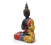Escultura de Buda del sudeste asiático con Acabado imitación Madera, Adorno de Resina Estilo Zen para decoración del hogar, decoración artística rústica de meditación para Sala de Estar, Entrada o es