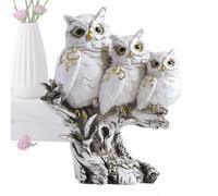 Escultura de búho - Estatua Decorativa de búho, decoración Exterior | una Mezcla Naturaleza y, Escultura de Animales, Figura de Resina Moderna, Accesorio de Escritorio para la