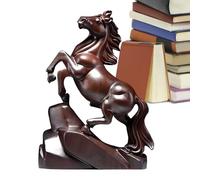 Escultura de caballo, decoración de madera tallada a mano, recuerdo de bendición exitoso para oficinas en casa, salas de estar y mesas. Este significado es perfecto para el Año Nuevo Chino 2026