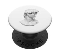 Escultura de Cabeza de Estatua de Miguel Ángel David PopSockets PopGrip Adhesivo