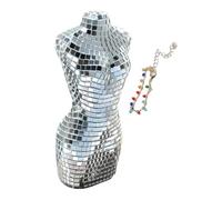 Escultura de cuerpo femenino de discoteca, ABS y vidrio, reflectante de escritorio, figura de discoteca con espejo para decoración del hogar, exhibición de , escritorio de oficina y uso