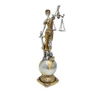 Escultura de dama de la justicia, escultura de resina de la ley ciega | Figura en miniatura de resina pintada a mano para dormitorio, hogar, entrada, cafetería y restaurante