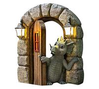 Escultura de dragón de resina para jardín, figuras decorativas de dragón.