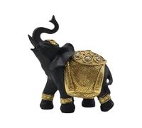 Escultura de elefante de resina, estatua de elefante | Figuras de elefante de mesa - Estatuas de elefante felices como hogar de estilo europeo para estanterías, mesas y armarios de vino