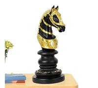 Escultura de estatua de ajedrez - Estatua de ajedrez grande | Impresionante Estatua De Ajedrez Adorno De Ajedrez Decorativo, Estatua De Ajedrez De Resina, Adorno De Decoración De Figura De Caballo, Ar