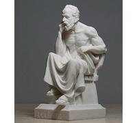 Escultura de filósofo griego Sócrates Alabaster Statue Academy Atenas 17 cm