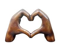 Escultura de gesto de amor de mano, adorno de manos de corazón de metal, estatua de amor, adornos de escritorio, boda, compromiso, aniversario, figuras de amor, adornos de boda para escritorio de sala