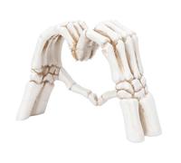 Escultura de Gesto de Corazón, Arte Abstracto en el Escritorio del Dormitorio, Diseño de Resina, 7,9 X 2,6 X 5,1 Pulgadas (White)
