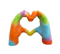 Escultura de las manos del corazón genérica - Estatua de resina de 6 pulgadas, decoración de amor arco iris, Figura colección artística | Decoración de habitación inspiradora, decoración de casa de