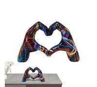 Escultura de mano de corazón - Accesorios de escritorio para sala de estar | Decoración del hogar | Escultura romántica de amor, estatua de gesto, decoración de escritorio para oficinas en casa