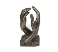 Escultura de manos de bronce fundido en frío, romántico, inspirado en La catedral del gran escultor Auguste Rodin, un gran presente de aniversario o regalo de boda