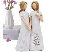 Escultura de mejores amigos, mejores amigos figuritas | Figuras decorativas para ornamento hermano, figura abstracta, recuerdo de aniversario de bodas, para lo mejor