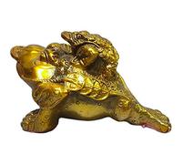 Escultura de Mesa de Cobre Puro, Estatua de Sapo Dorado, Escultura de latón, estatuilla de cigarra Dorada para Madre e Hijo, decoración Moderna, Adornos de Feng Shui de la Suerte, Manualidades