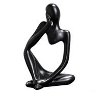 Escultura de mesa elegante y creativa en resina premium para decoración del hogar (negro A)
