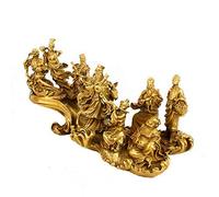 Escultura de Metal de latón Ocho inmortales cruzando la decoración del mar Buda Statu Figurine/Regalos/Oficina/Adorno/Manualidades/Decoraciones para el hogar