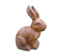 Escultura de Metal de Modo Antiguo, decoración Exterior Hecha a Mano para Granja, jardín, estantería, figuritas de Conejos de Hierro