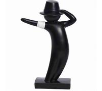 Escultura de Michael Jackson, Estatua de Resina para decoración del hogar, Figuras Decorativas Modernas para salón, Escritorio de Oficina y estantería, Colección de Adornos artísticos (Negro)