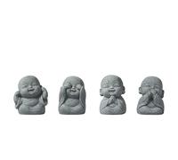 Escultura de monje de piedra, figura budista zen para decoración del hogar, estatua de bendición y longevidad, adorno decorativo de piedra arenisca, decoración artística de mesa para espacios