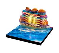 Escultura de papel: crucero por el Caribe, calendario 3D con diseño de luces