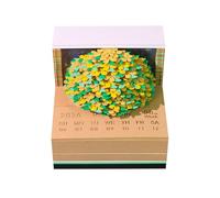 Escultura de papel de flores fragantes de grado 8 x 8 cm que se transforma en un práctico planificador semanal, elegante papelería de oficina