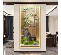 Escultura de pared 3D con luz LED para decoración de Feng Shui e iluminación de sofá, acento moderno para el hogar para un ambiente relajante