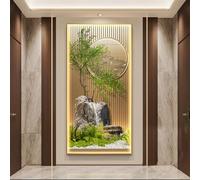 Escultura de pared 3D con luz LED para decoración de Feng Shui e iluminación de sofá, acento moderno para el hogar para un ambiente relajante