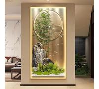 Escultura de pared 3D con luz LED para decoración de Feng Shui e iluminación de sofá, acento moderno para el hogar para un ambiente relajante