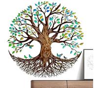 Escultura de pared con árbol de hojas de colores - Arte para colgar en la pared, decoración de árbol multicolor | Proceso de instalación sencillo para interiores y exteriores, hogar, salón, dormitorio