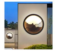 Escultura de pared de pino 3D iluminada con LED para decoración de entrada de jardín interior y exterior