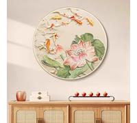 Escultura De Pared Decorativa Con Pintura 3D, Con Gancho Antideslizante Y Marco De Aleación De Aluminio, Ideal Para Sala De Estar, Entrada Y Oficina(A,50cm)